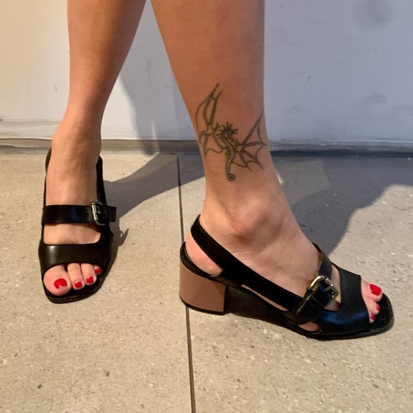 Marni Black Slip-on with brown block heels - Picture 4 of 9